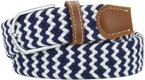Vista 28 de Mixed Color Woven Stretch Braided Belts for Men and Women Fashion Elastic Belts