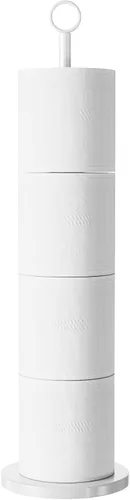 Vista 11 de Soporte para papel higiénico (con función de reserva), soporte de almacenamiento de rollos de repuesto independiente, acero inoxidable