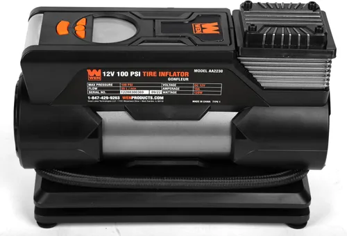 Vista 6 de WEN Compresor de aire portátil para inflador de neumáticos, 12 V, 100 PSI con estuche de transporte (AA2230)