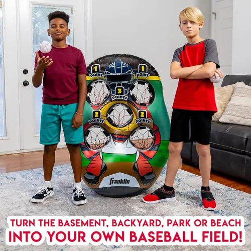 Vista 5 de Franklin Sports Juego Inflable de Lanzamiento de Objetivo para Niños - Juego Mini de Lanzamiento - Juego de Juguete Portátil para Interiores