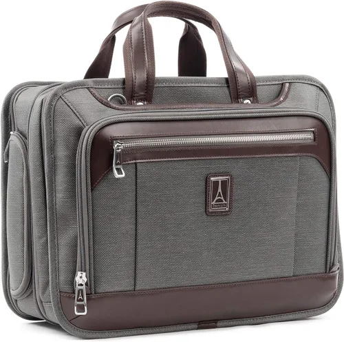 Vista 8 de Travelpro Platinum Elite - Maletín de negocios expandible de 16 pulgadas, Gris Vintage, 16 - pulgadas, Platinum Elite - Maletín de negocios