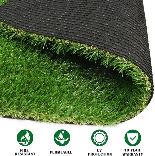Vista 4 de ZGR HOME&GARDEN césped artificial de primera calidad, césped realista, césped sintético, césped grueso para mascotas, para interiores y exteriores