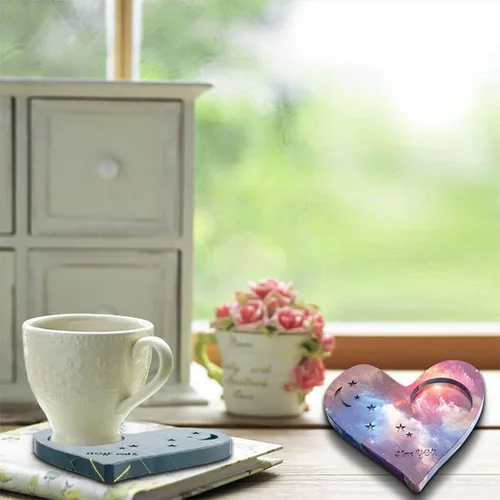 Vista 7 de Rolin Roly 2 moldes de resina para posavasos, molde de silicona, molde en forma de corazón, hipopótamo, moldes epoxi para fundición, portavelas