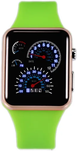 Vista 27 de Fanmis - Reloj led, digital, correa de silicona, unisex.