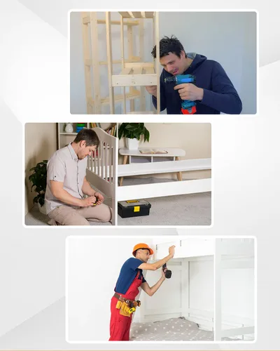 Vista 7 de Kit de Reemplazo de Tornillos y Accesorios para Cunas - Juego de 20 Pernos para Marco de Cama Infantil y Tuercas de Barril, Tornillos de Cabeza
