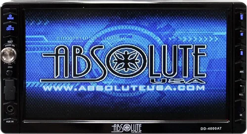 Vista 3 de Absolute USA DD-4000AT Receptor de reproductor de DVD multimedia doble DIN de 7 pulgadas con pantalla táctil y panel frontal desmontable