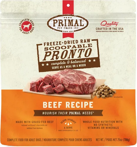 Vista 11 de Primal Comida para Perros Cachorro Liofilizada, Pronto Mini Nuggets; Sirva con Cuchara, Comida Completa y Equilibrada; También Use Como Tapa