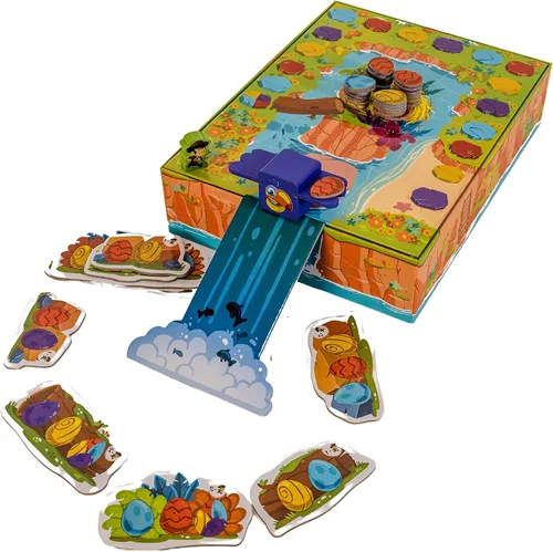 Vista 2 de Slidin' Toucan Fun Cooperative Action - Juego de mesa preescolar para niños y familias, juego educativo de tucán y huevos de Blue Orange Games - 2 a