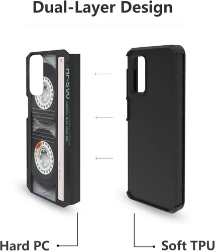 Vista 5 de Funda para Moto G 5G 2023 [no para la versión 2022], funda protectora híbrida de policarbonato duro y silicona suave de doble capa a prueba
