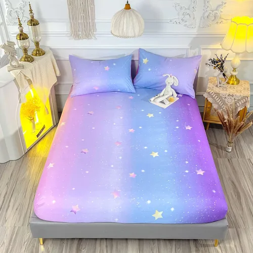 Vista 39 de HOSIMA - Juego de ropa de cama con diseño de ajolote para decoración de dormitorio infantil, patrón de dibujos animados espaciales Kawaii, animales