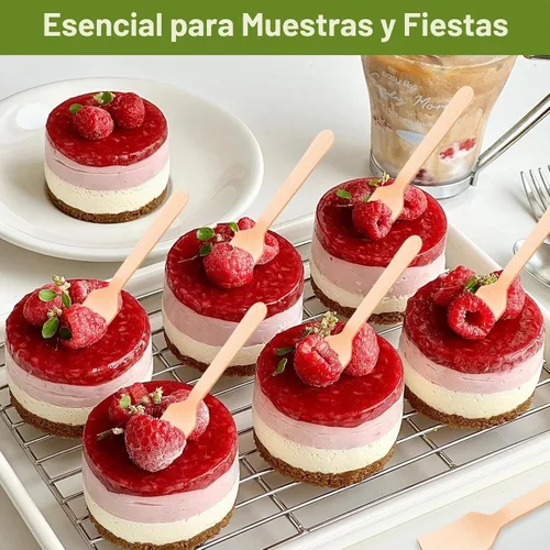 Vista 7 de Cucharas desechables mini de madera saboreadoras Cucharas de helado Cucharas de muestreo (150, 3.75 pulgadas)