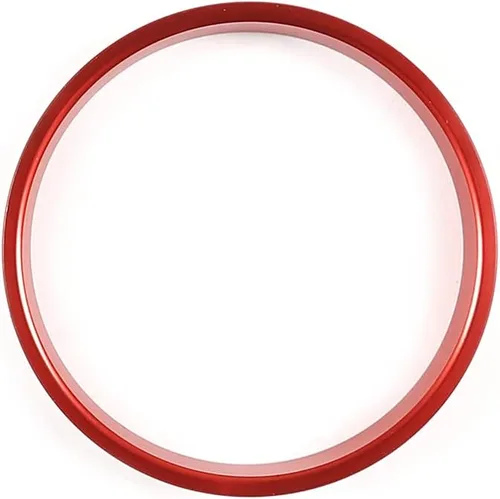 Vista 5 de YIWANG coche interior salpicadero reloj alrededor decoración anillo Trim pegatinas para Land Rover Defender 90 110 2008-2018 (rojo)