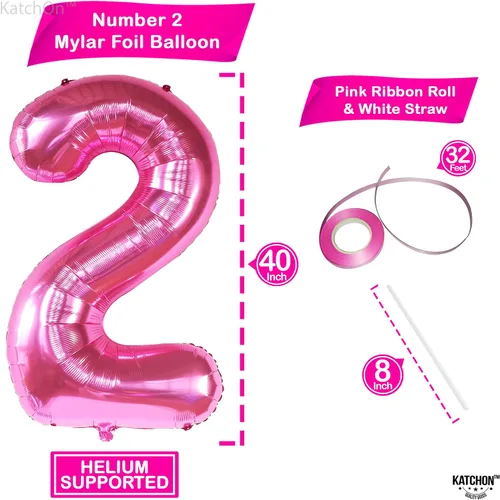 Vista 560 de KatchOn Globo negro del número 1 de 40 pulgadas, globo de feliz cumpleaños Large Mylar Number One Balloon for 1st Birthday Decorations, Foil