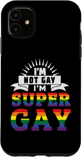 Vista 8 de iPhone 16 Im Not Gay Im Super Gay LGBTQ Pride Equality Rainbow Flag Case