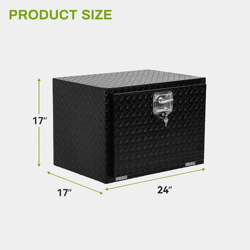 Vista 6 de AUTOSAVER88 Cajas de herramientas de 24 pulgadas, organizador de aluminio resistente con placa de diamante, caja de almacenamiento impermeable