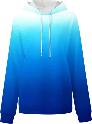 Vista 3 de Ceboyel Sudadera de gran tamaño con estampado de neón para mujer, sudadera con cordón, suéter de moda, ropa de moda de otoño 2023