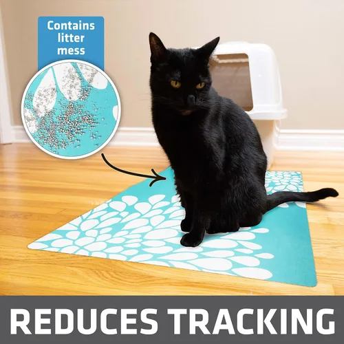 Vista 3 de Drymate Tapete original para arena para gatos, contiene desorden de la caja, protege los suelos, a prueba de orina, lavable a máquina, suave