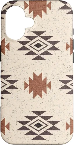 Vista 32 de Funda rústica para iPhone 17 con patrón azteca estilo bohemio occidental