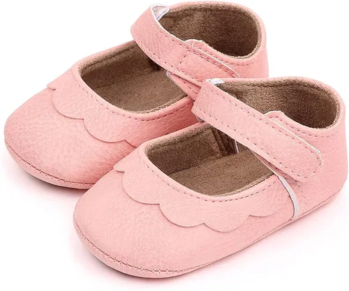 Vista 3 de Enteer Zapatos de cuero retro con botones Mary Jane para niña