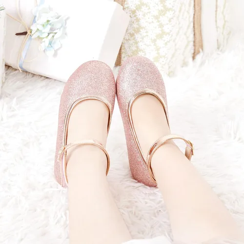 Vista 3 de Otter MOMO ToddlerLittle Girls Mary Jane Ballerina Flats Shoes Slip-on School Party Dress Shoes