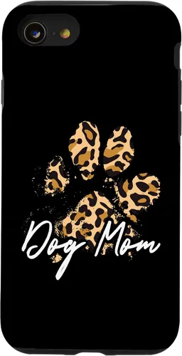 Vista 18 de Dog Mom Gift Leopard Paw Print Fur Mama Case para iPhone 17