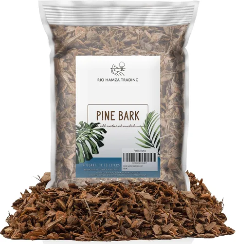 Vista 10 de Mantillo para plantas de casa (8 cuartos), astillas pequeñas de corteza de madera para interiores, patio, medio de cultivo, ¡y mucho más!