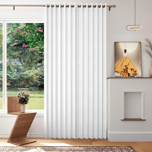 Vista 12 de Cortinas plisadas completamente opacas con cierre magnético, 72 pulgadas de largo, para interiores y exteriores, 1 panel, 45 pulgadas de ancho x 72