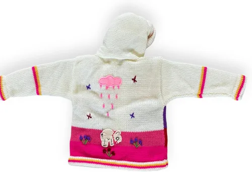 Vista 27 de Peruvian Wool Knitted Sweater with hoodie for babies & toddlers, Unisex, Chompas Peruanas, fall winter sweater
