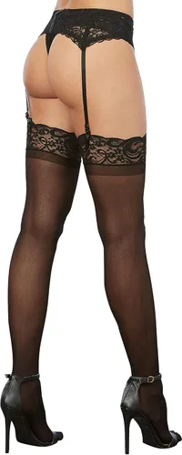 Vista 2 de Dreamgirl Lencería sexy de moda para mujer liga de encaje festoneado
