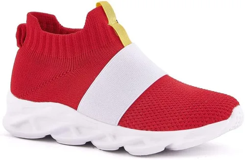 Vista 4 de Zapatos para niños y niñas, tenis rojos para correr, cumpleaños, zapatos de moda para caminar
