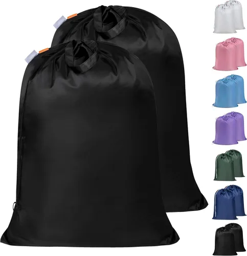 Vista 23 de Polecasa - Mochila de lavandería duradera con correas acolchonadas, tela resistente a desgarros, 3.8 oz/yd² y múltiples bolsillos, grande, Negro
