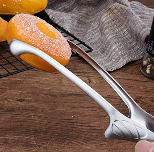 Vista 6 de 2 pinzas de acero inoxidable de 7.9 pulgadas para servir alimentos, pinzas de cocina de pie para parrilla, buffet