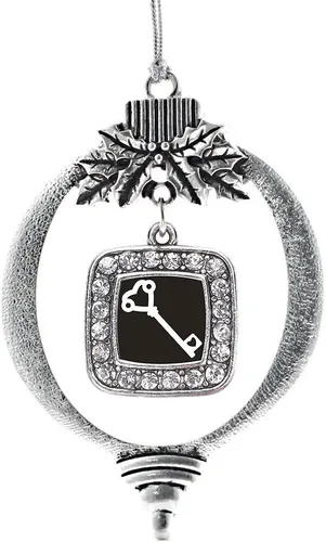 Vista 235 de Inspired Silver - Bon Voyage Cruise Ship Charm Ornamento – Adornos navideños cuadrados de plata con joyas de circonita cúbica
