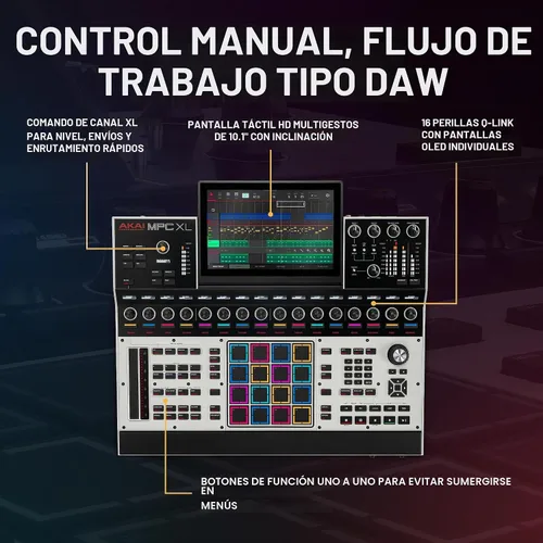Vista 5 de Akai Professional Centro de producción musical independiente MPC XL Gris