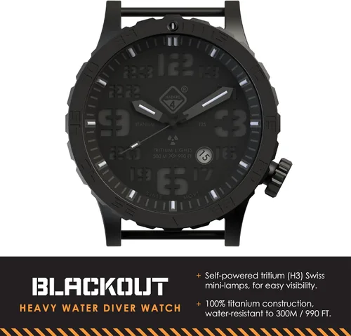 Vista 19 de HAZARD 4 Heavy Water Diver™ : Titanium Tritium Dive-Watch