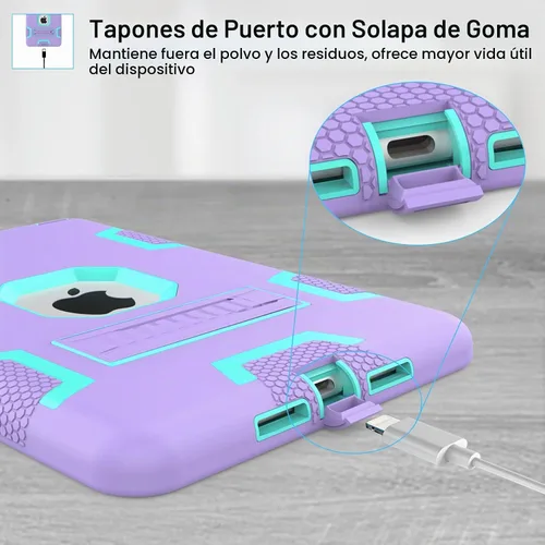 Vista 4 de CCMAO Funda para iPad mini 5 2019, iPad mini 4 2015, funda protectora híbrida resistente a prueba de golpes para iPad mini 5ª/4ª generación 7.9