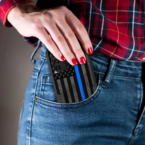 Vista 233 de Funda para Galaxy A14 5G, resistente de doble capa híbrida de policarbonato duro, goma suave, a prueba de golpes, funda protectora resistente