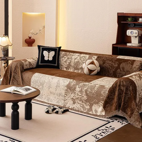 Vista 12 de DREAMINGO Fundas de sofá biplaza para sofá de 2 plazas, manta jacquard moderna y minimalista protectora de muebles para mascotas, lavable, funda