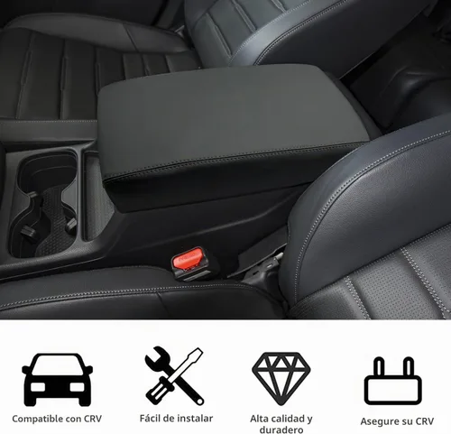 Vista 6 de Cubierta de Reposabrazos de Consola Central Compatible con Accesorios Honda CRV 2023 2024 2025 2026, para Cubierta Protectora de Caja de Puntadas