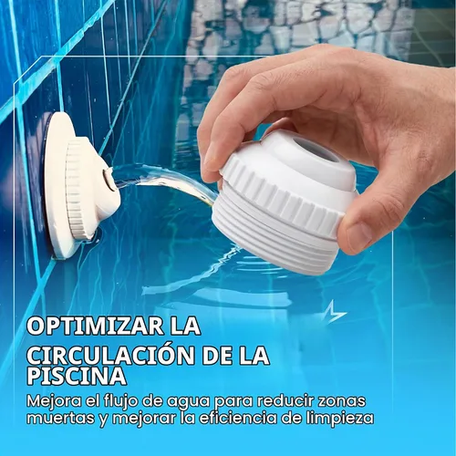 Vista 3 de BlueStars Pool Jet Boquillas SP1419D Jet de retorno direccional - Paquete Compatible con globo ocular giratorio de apertura ajustable de 3/4