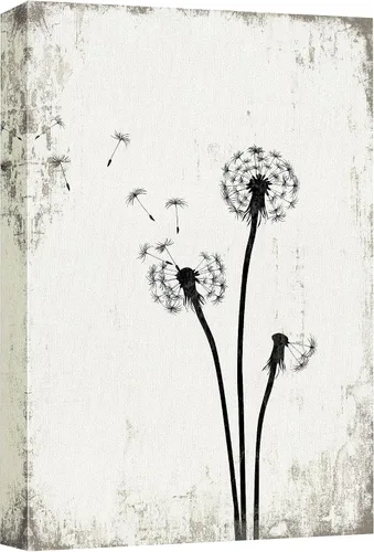 Vista 72 de wall26 Impresión en Lienzo Arte de Pared Flor de Cerezo Monocromática Estilo Vintage Floral Rústico Dramático Duotono Oscuro para Sala de Estar