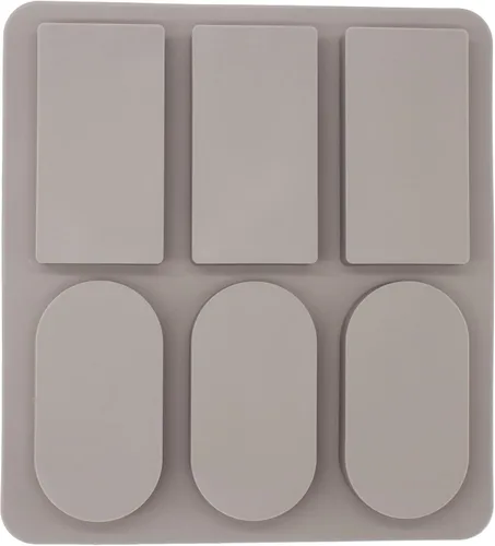 Vista 3 de X-Haibei Molde de jabón redondo rectangular con agujero, 4.1 pulgadas para aromaterapia y jabón de lufa en una cuerda, silicona resistente de grado