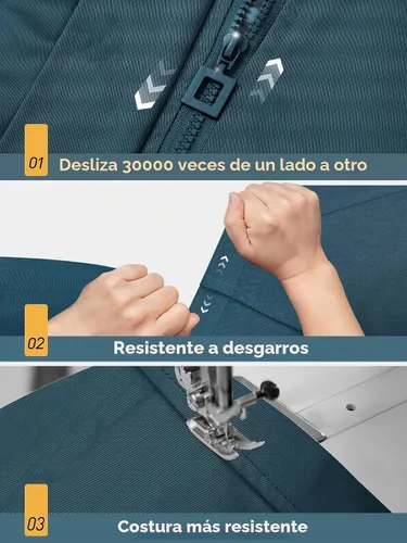 Vista 5 de SaphiRose Chaqueta larga con capucha para lluvia al aire libre para mujer, impermeable, rompevientos Algas Azul