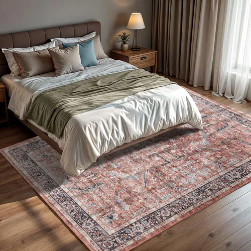 Vista 246 de GLN Rugs Traditional Collection - Alfombra de felpilla lavable a máquina, tradicional lavable, antideslizante, alfombra de felpilla de pelo corto