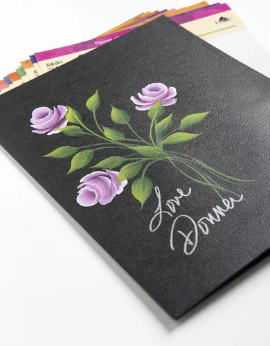 Vista 8 de FolkArt One Stroke Donna Dewberry Flowers of the Month Let's Paint Kit, 2 onzas