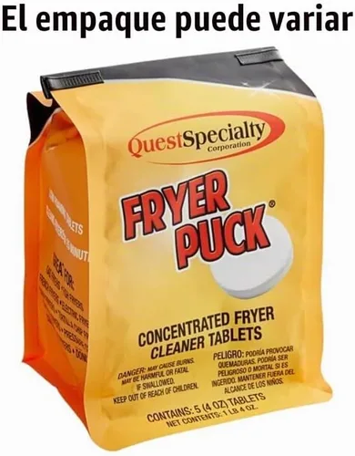 Vista 8 de Fryer Puck 401304001 Tabletas limpiadoras de freidora de 4 onzas (5 pestañas/caja)