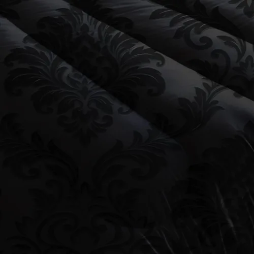 Vista 6 de AILONEN Juego de ropa de cama de 3 piezas, 1 edredón + 2 fundas de almohada, diseño floral adornado y medallones tonales para dormitorio gótico