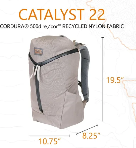 Vista 4 de Mystery Ranch Catalyst - Mochila de viaje de 22 litros con bolsillo tecnológico para transporte diario y aventuras, Catalizador - Pebble