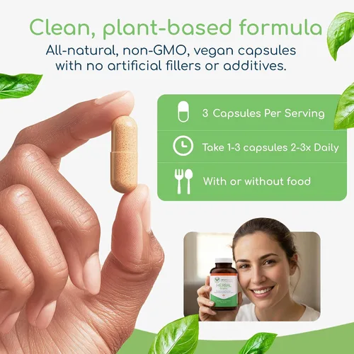 Vista 7 de Biotico herbario, vitaminas de apoyo inmunológico, refuerzo natural del sistema inmunológico para adultos, suplemento de apoyo inmunológico