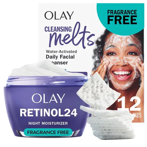 Vista 17 de Olay Crema de noche de retinol para mujeres, hidratante facial antienvejecimiento, sin fragancia, no grasa, antiarrugas, líneas finas suaves